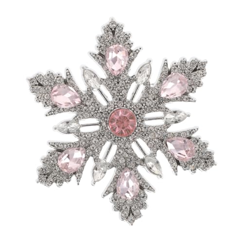LIFKOME Festliche Weihnachtsbrosche Schneeflocke Strass Anstecknadel Elegant für Damen Herren Vielseitig Flexibel Modisch zu Anzug Mantel Winteroutfits von LIFKOME