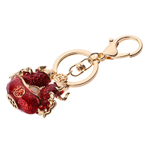 LIFKOME Chinesischer Stil Schlüsselanhänger Mit Fischelementen Rote Farbe Als Praktischer Bag Pendant Und Dekoratives Schlüsselornament Für Taschen Und Rucksäcke von LIFKOME