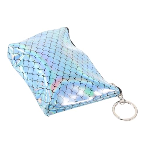LIFKOME Kleine Geldbörse Damen Mit Reißverschluss Pu- Fischschuppenmuster Clutch Praktische Kartenetui-Brieftasche Für Frauen Für Münzen Und Bankkarten von LIFKOME