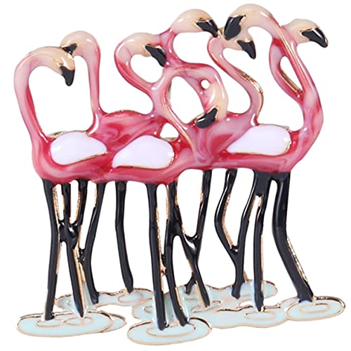 LIFKOME Flamingo Brosche Strass Flamingo Pin Strass Pin Damen Brosche Kleidung Brosche Clip Brosche Broschen Für Frauen Pin Ästhetische Strass Brosche Schal Brosche Clip von LIFKOME