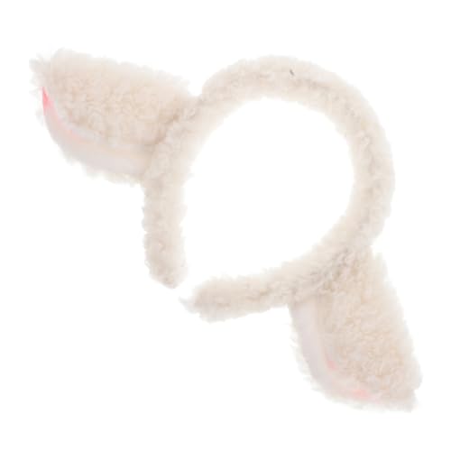 LIFKOME Plüsch Lammohr Stirnband Für Flauschiges Lamm Haarband Cartoon Tierohr Kopfbedeckung Süßes Lammohr Stirnband Accessoire von LIFKOME