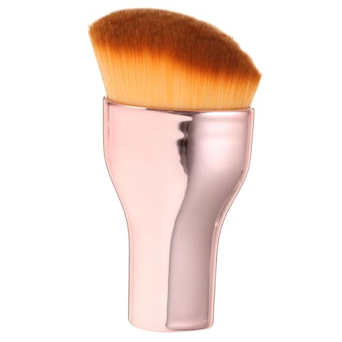 LIFKOME Foundation Liquid Brush Kompakt Tragbar Flach Nylon Make up Pinsel für Frauen Leicht zu Reinigen Rosegold Design von LIFKOME