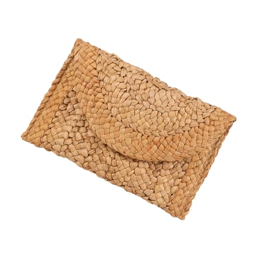 LIFKOME Frauen Handgewebte Sommer Clutch Tasche Stroh Leichte Umhängetasche Für Strand Handtasche Im Envelope-Stil Für Reisen Und Besondere Anlässe von LIFKOME