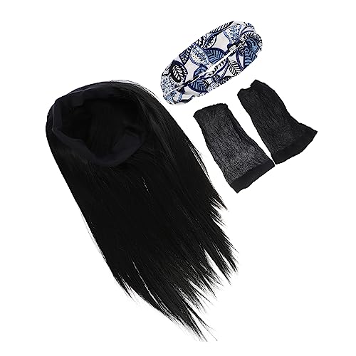 LIFKOME 1satz Haarband-wig Lange Gerade Echthaar-wig Mit Haarnetz Für Damen Mittellang Leicht Und Natürlich Aussehend Für Täglichen Gebrauch Und Besondere Anlässe von LIFKOME