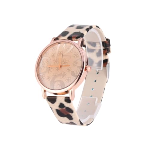 LIFKOME Fashion Runde Uhr Mit Ziffernblatt Quarz Für Damen Pu-lederarmband Design Braun Für Für Besondere Anlässe von LIFKOME