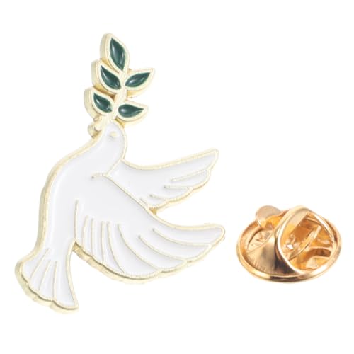 LIFKOME Friedensbrosche Taube Metall Anstecknadel mit Olivenzweig Elegant für Damen Alltag und Besondere Anlässe Vielseitiges Modisches Accessoire Geschenkidee von LIFKOME