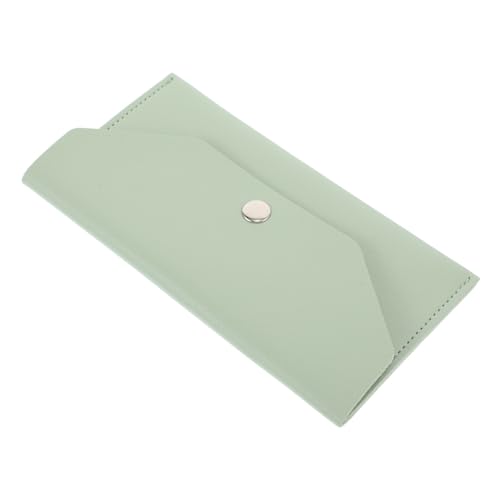 LIFKOME Pu Geldbörse Für Langer Geldbeutel Für Bargeld Wiederverwendbare Geldumschläge Kleiner Kartenhalter Stilvolles Design Wassergrün von LIFKOME