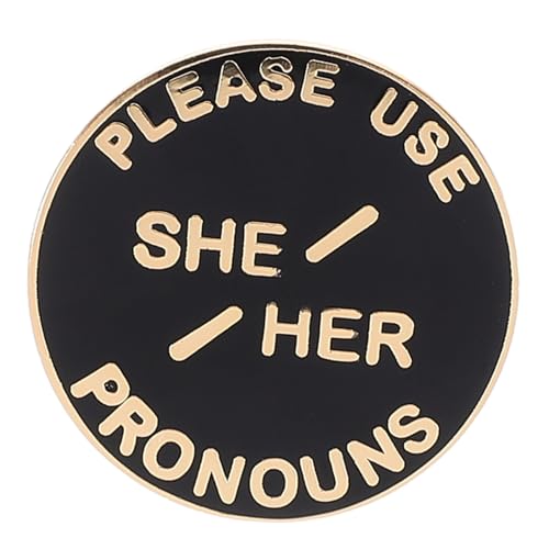 LIFKOME Gender Pronomen Brosche Pronomen Anstecker Gender Pronomen Anstecker Pronomen Anstecker Lustige Anstecker Für Erwachsene Manschettenknöpfe Für Männer Pronomen Anstecker von LIFKOME