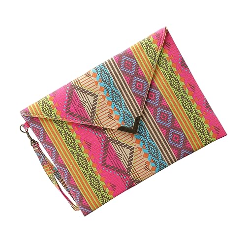 LIFKOME Geometrischer Canvas-Clutch Mit Einzigartigem Design Für Damen Handtasche Münzbeutel Und Aufbewahrungstasche Für Besondere Anlässe Nicht Fixe Musteranordnung von LIFKOME