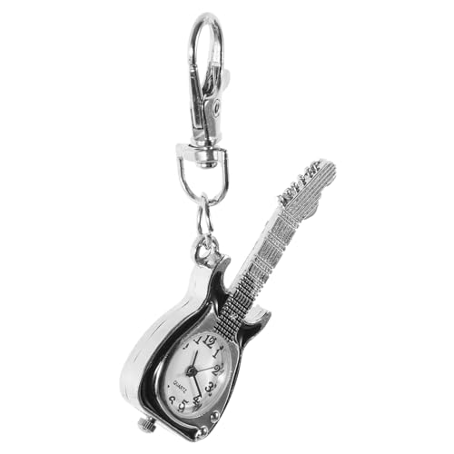 LIFKOME Gitarren-schlüsselanhänger-Uhr Vintage Taschenuhr Hängeuhr Mit Karabinerverschluss Einzigartiger Schlüsselanhänger Für Hosengürtel von LIFKOME