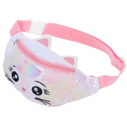 LIFKOME Glänzende Gürteltasche: Kinder-Bauchtasche für Mädchen, glitzernde Schulter-Brusttasche, Pailletten-Bauchtasche mit verstellbarem Gürtel für Mädchen und Frauen von LIFKOME