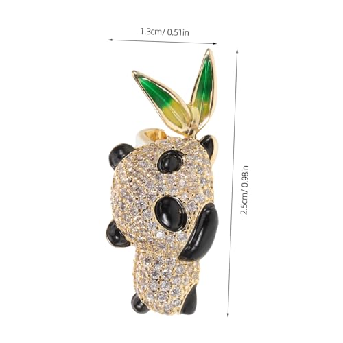 LIFKOME Glitzernde Panda Brosche mit Strasssteinen Modische Tier-anstecknadel Vielseitige Reversdekoration für Kleid Pullover Hut Rucksack Eleganter Schmuck für Damen und Herren von LIFKOME