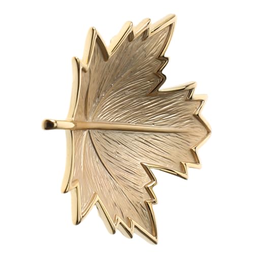 LIFKOME Goldene Ahornblatt Brosche Damen Elegante Emaille Herbst Anstecknadel Vielseitiges Modeaccessoire für Anzüge Kleider Mäntel Schals und Rucksäcke Thanksgiving-schmuck von LIFKOME
