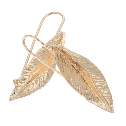LIFKOME Goldene Ohrstecker Damen Retro Design Legierungsohrringe Baumblatt Form Langlebiger Schmuck für Frauen Auffällige Party Accessoires von LIFKOME