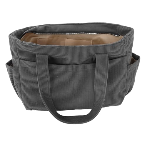 LIFKOME Große Canvas-handtasche mit Extra Großem Fassungsvermögen Vielseitige Umhängetasche und Umhängetasche für Damen Stilvoller Grauer Messenger Bag für Alltag Reisen Uni Minimalistisch von LIFKOME