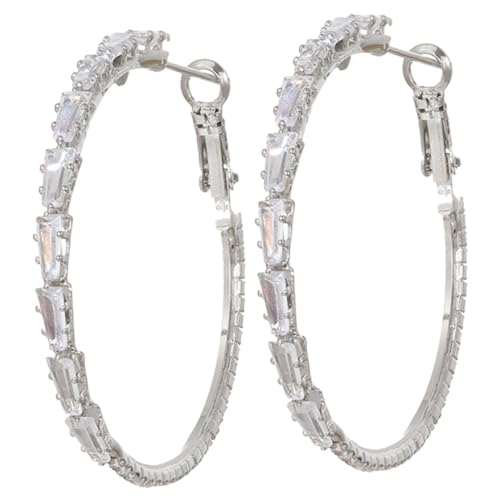 LIFKOME Creolen Für Damen Aus Kupfer Mit Zirkonia Kreis Ohrringe Ohrringschmuck Für Frauen Und Mädchen von LIFKOME