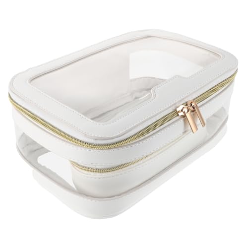 LIFKOME Große Transparente Kosmetiktasche mit Reißverschluss Teiliges Reise Organizer Praktischer Kulturbeutel mit Flexiblem Stauraum für Damen und Herren für Unterwegs von LIFKOME