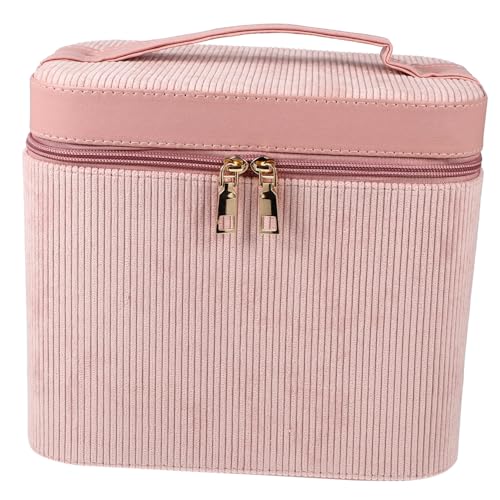 LIFKOME Großer Kosmetik Organizer mit Spiegel Doppellagiger Makeup Koffer in Handlicher Beautycase für Damen Multifunktionale Schminktasche zur Aufbewahrung von Kosmetik und Hautpflege von LIFKOME