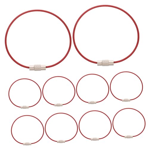 LIFKOME 10stücke Bunte Schlüsselanhänger Langlebige PVC Schlüsselringe Stabile Stahlseil Schlaufen Für Schlüsselbund Und Schlüsselorganisation von LIFKOME