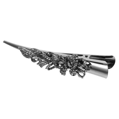 LIFKOME Großer Vintage Haarclip aus Metall Funkelnde Alligator Haarklammer mit Schleifen Design Eleganter Haarschmuck für Frauen Geeignet für Hochzeit Party und Besondere Anlässe von LIFKOME