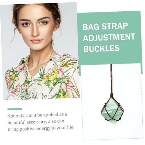 LIFKOME Grüner Fluorit Kristallanhänger Halskette Natürlicher Rohstein Schmuck Heilstein Balance Kraft Geschenk für Damen und Herren von LIFKOME