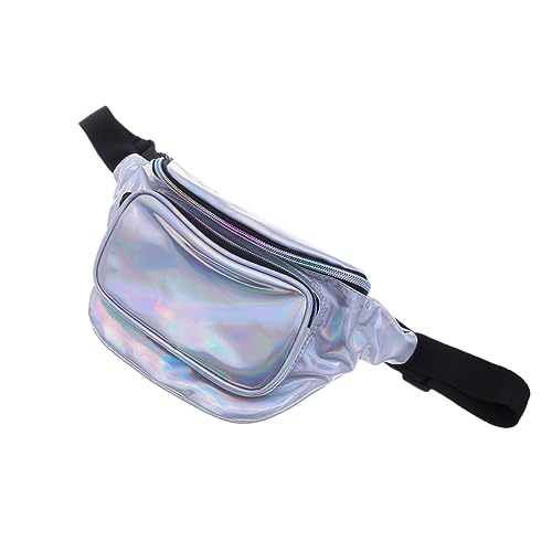 LIFKOME Hologramm-hüfttasche Für Damen Und Robust Glänzendes Hologramm-pu- Mit Hauptfach Und Zwei Zusätzlichen Taschen Für Pass Handy Und von LIFKOME