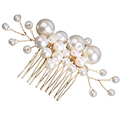 LIFKOME Haarkamm Mit Perlen Für Hochzeiten Brautschmuck Seitlicher Kamm Haar-accessoire Für Frauen Und Mädchen Passt Zu Verschiedenen Kleidungsstücken Schnell Und Einfach Anzuwenden von LIFKOME