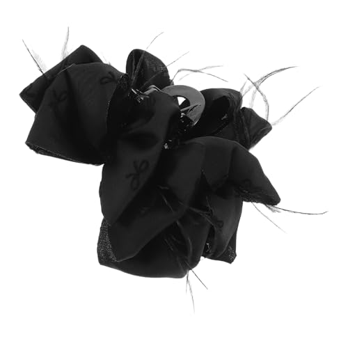 LIFKOME Haarklammern Mit Federschleife Französische Haarspangen Mit Schleife Flauschige Haarspangen Für Mädchen Kopfbedeckung Mit Schleife Für Geburtstag Und Karneval von LIFKOME
