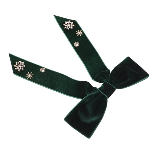 LIFKOME Haarspange Aus Samt Mit Schneeflocken-strasssteinen Und Schleife Kopfschmuck Für Damen Und Herren Geeignet Für Verschiedene Anlässe von LIFKOME