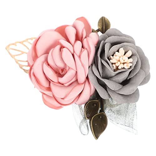 LIFKOME Elegante Satin-blumenbrosche Ansteckblume für Frauen Haarspange Kopfbedeckung für Hochzeit Party Geburtstag von LIFKOME