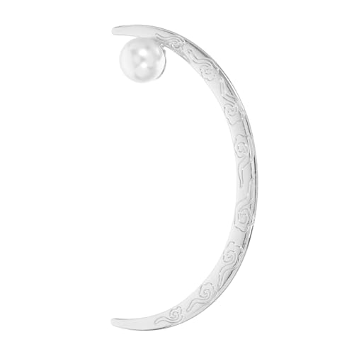 LIFKOME Halbmond Metall Haarstab mit Perle Chinesische Haarnadel Leichte Haargabel für Damen Stabiles Haarstyling Retro Vintage Haarschmuck für Hochzeit Party Alltag von LIFKOME