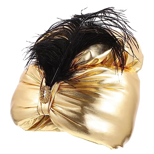 LIFKOME Arabischer Prinzenhut Mit Federverzierung Stilvolles Kostümzubehör Für Maskerade Halloween Und Themenpartys Für Damen Und Herren Geeignet Modisch Und Langlebig von LIFKOME