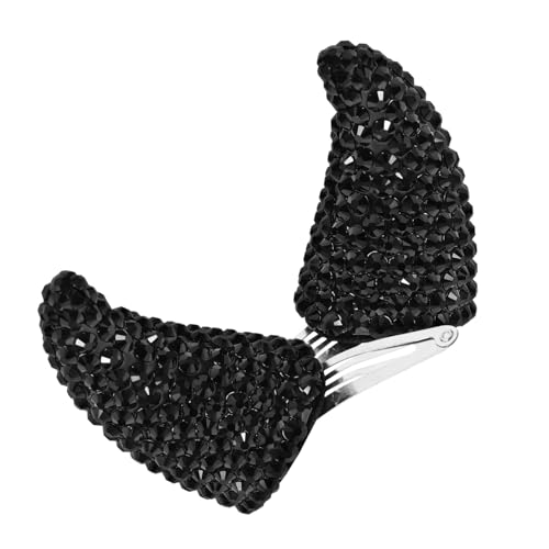 LIFKOME Halloween Teufelshorn Haarclip Schwarzer Haarreif mit Funkelnden Hörnern Leichte Langlebige Haarspangen für Frauen und Mädchen für Halloween-partys Kostüm und Alltag von LIFKOME