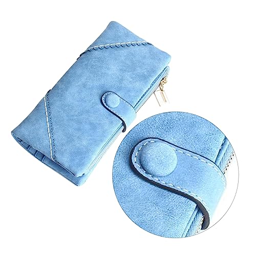 LIFKOME Hand-Zipper-Buckle-Clutch Mit Zarter Spitzenoptik Accessoire Für Damen Sanftem Blau Für Alltag Und Besondere Anlässe von LIFKOME