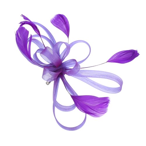 LIFKOME Handgefertigtes Braut Fascinator Haarclip mit Netz und Federn Verstellbarer Kopfschmuck für Lange Anwendung Elegantes Headpiece für Hochzeiten Romantisches Design für Braut von LIFKOME