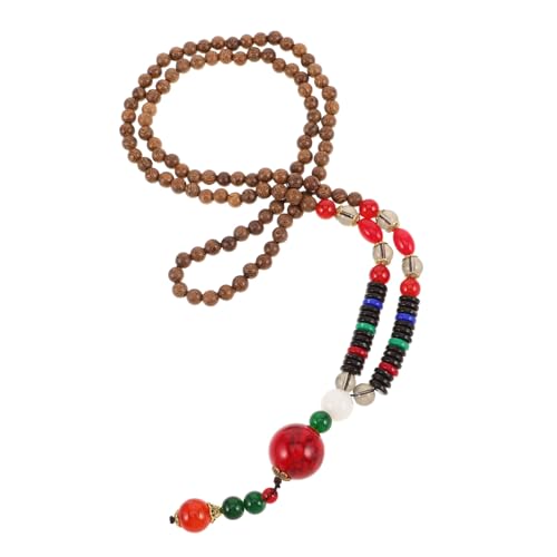 LIFKOME Handgemachte Vintage Gebetskette mit Symbolischem Anhänger Lange Ethno Perlenkette für Spirituelle Stilakzente Geeignet für Männer und Frauen von LIFKOME