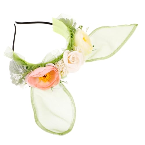 LIFKOME Hasenohren Stirnband Kopfschmuck Blumen Haarbänder Kaninchen Ohr Party Accessoires Für Erwachsene Cosplay Zubehör von LIFKOME