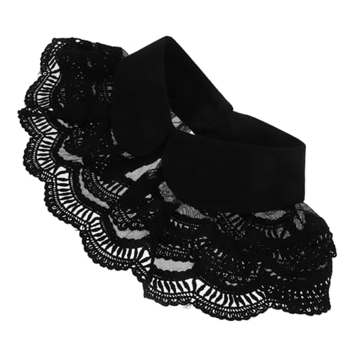 LIFKOME Floraler Kragen Aus Spitze Und Stickerei Abnehmbar Für Blusen Halskragen Aus Leinenimitat Modischer Dekolleté-Kragen Für Damen Leicht Und Atmungsaktiv von LIFKOME