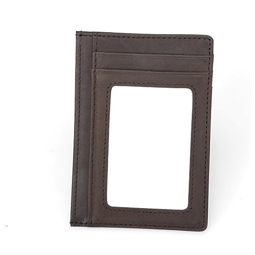 LIFKOME Herren Geldbörse Aus Echtem Leder Vintage Kartenhalter Für Kreditkarten Und Münzen Kompakte Brieftasche Für Reisen Und Alltag Kaffee von LIFKOME