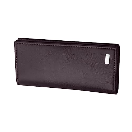 LIFKOME Geldbörse Pu- Langer Geldbeutel Mit Großer Kapazität Für Kreditkarten Und Bargeld Design Tiefem Kaffee Für Besondere Anlässe von LIFKOME