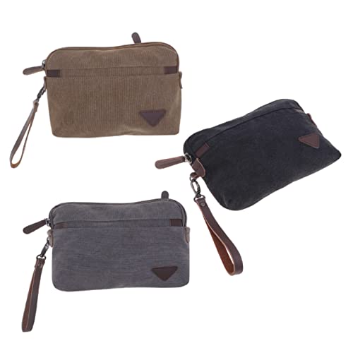 LIFKOME Herren Portemonnaie Mit Reißverschluss Multifunktionale Clutch Tasche Für Männer Großes Fassungsvermögen Geeignet Als Handytasche Geldbörse Und Handtasche von LIFKOME