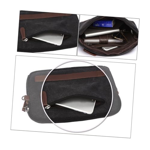 LIFKOME Herren Geldbörse Multifunktionale Große Reißverschluss Geldbörse Für Männer Für Business Clutch Handtasche Und Handy Schwarz Großes Fassungsvermögen Viele Fächer von LIFKOME