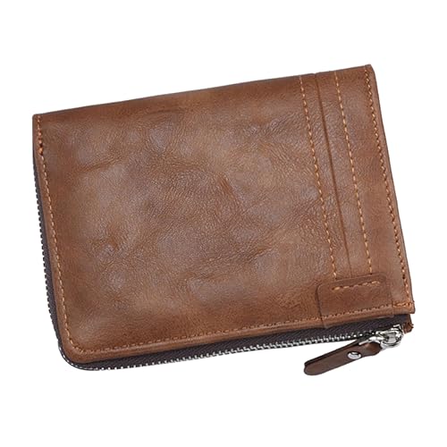 LIFKOME Geldbörse Für Herren Mit Reißverschluss Minimalistischer - Lederbörse Für Männer Praktischer Kartenetui Für Büro Und Party Sichere Aufbewahrung Für Kreditkarten Und Bargeld von LIFKOME