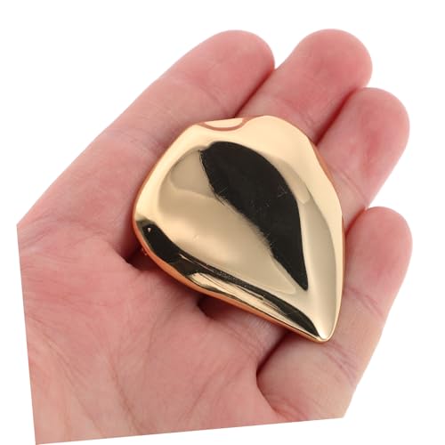 LIFKOME Herzförmige Metallbrosche Goldfarben Glänzend Modische Anstecknadel Vielseitig für Kleidung Rucksäcke Schals Hüte Elegante Brosche Pin Damen Zubehör von LIFKOME