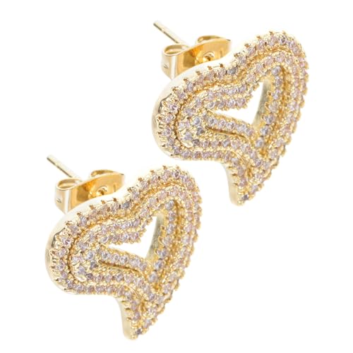 LIFKOME Herz-ohrstecker Vergoldet Mit -details Vintage-stil Für Damen Und Mädchen Passend Für Festivalpartys Und Lässige Outfits von LIFKOME