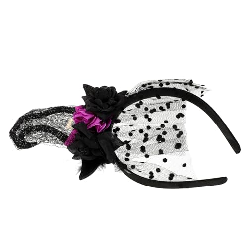 LIFKOME Hexenhut Stirnband Für Halloween Party Damen Mit Spitze Haarschmuck Cosplay Accessoires Für Festive Anlässe von LIFKOME