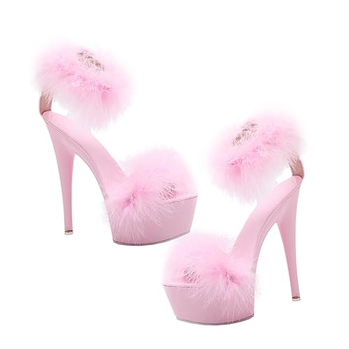 LIFKOME High Heels Sandalen Damen Sommer Schuhe mit Hohem Absatz Bequeme und Sommerschuhe für Damen Eleganter Look Atmungsaktiv und Langlebig von LIFKOME