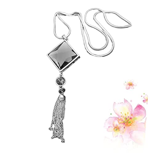 LIFKOME Hochwertige Quaste Pullover Kette mit Silberelementen Halskette für Frauen und Mädchen als für Besondere Anlässe von LIFKOME