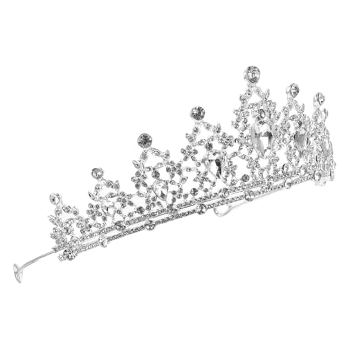 LIFKOME Hochzeit Tiara Krone Für Damen Mit Strass Elegante Kronenform Kopfbedeckung Zur Hochzeit Party Oder Ball von LIFKOME