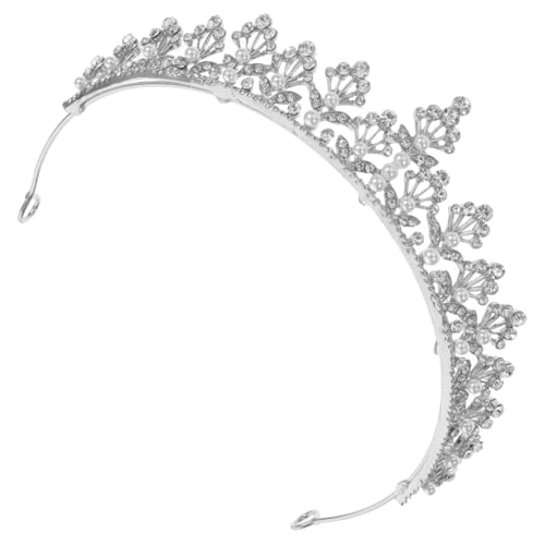 LIFKOME Hochzeit Tiara Braut Haarreif mit Perlen Strass Verstellbares Leichtes Bridal Headband für Brautjungfern Hochzeitsfeier Geschenkidee von LIFKOME